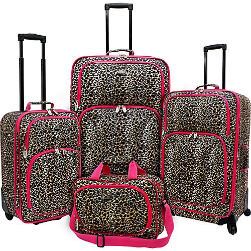 LEOPARD WITH FUCHSIA TRIM