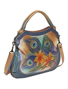 Large Convertible & Expandable Shopper - Peacock L by Anuschka