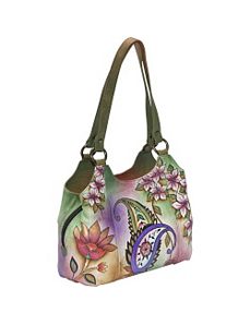 Triple Compartment Medium Satchel: Jaipur Paisley by Anuschka
