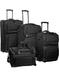 Lightweight 4-Piece Exp. Luggage Set by Traveler's Choice