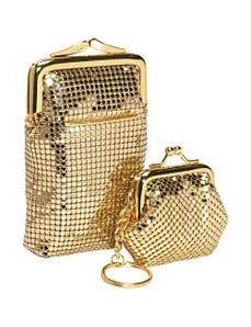 Classic Cigarette Case and Coin Pouch Key Ring by Whiting and Davis