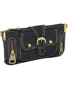 Gold Toned Hardware Clutch by Ashley M