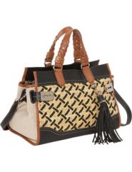 Roopal Wicker & Leather Satchel by Rafe New York