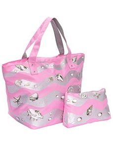 Polyester Beach Tote With Pouch by Earth Axxessories