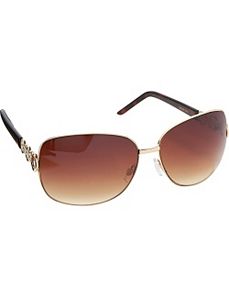 Rectangular Oversized Metal Sunglasses by Steve Madden Sunwear
