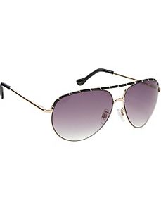 Epoxy Pinhead Embellished Aviator Sunglasses by Jessica Simpson