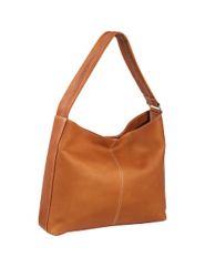 Shoulder Tote with Side Zip Pocket by Le Donne Leather