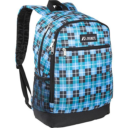 TURQUOISE BLACK PLAID