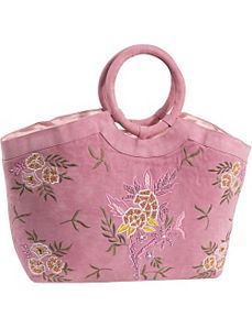 Embroidered Suede Bag by Moyna Handbags