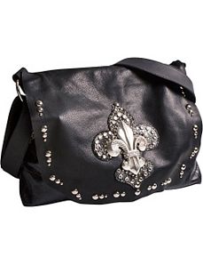 Fleur De Lis Messenger by Leatherock