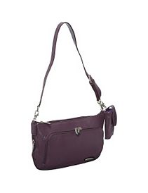 Leather East/West Shoulder Bag by Travelon
