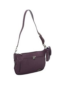 Leather East/West Shoulder Bag by Travelon