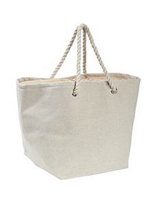 Jute and Cotton Natural Tote by Earth Axxessories