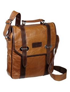 Granger Two-tone Messenger Bag by AmeriLeather