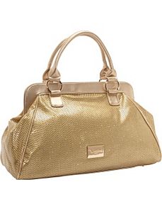 Don't Mesh With Me Gold Satchel by Vizzini Inc.