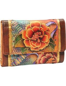 Ladies Three Fold Wallet - Python Bloom by Anuschka