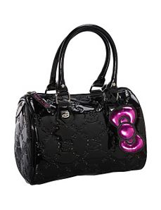 Hello Kitty Mini Black Embossed City Bag by Loungefly