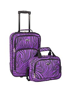 Fashion Zebra 2 Piece Carry-On Luggage Set by U.S. Traveler