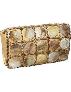 Small Clutch w/ Flower MOP by Moyna Handbags