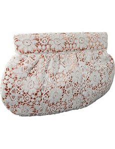 Clutch w/ Lace Overlay by Moyna Handbags