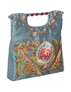 Tote Square Silk Flower by Moyna Handbags