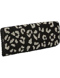 Beaded Evening Clutch Leopard Print by Moyna Handbags