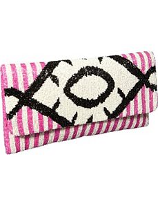 Clutch w/ Diamond pattern by Moyna Handbags