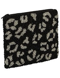 Zipper Pouch Leopard Print by Moyna Handbags