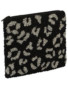 Zipper Pouch Leopard Print by Moyna Handbags
