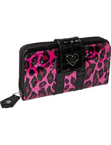Pink Leopard Skull Embossed Wallet by Loungefly