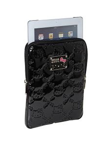 Hello Kitty Black Embossed iPad Case by Loungefly