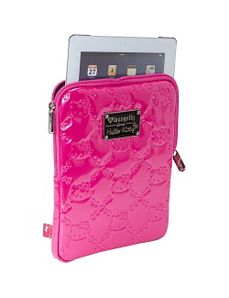 Hello Kitty Pink Embossed iPad Case by Loungefly