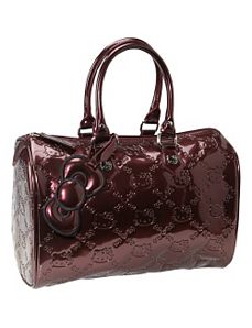Hello Kitty Burgundy Embossed City Bag by Loungefly