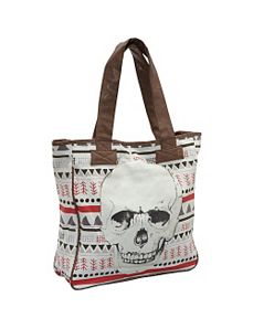 Tribal Print Skull Tote by Loungefly