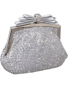 Crystal and Mesh Clutch by J. Furmani