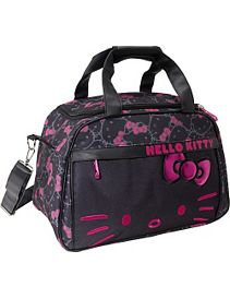 Hello Kitty Black & Pink Carry-On Duffle by Loungefly