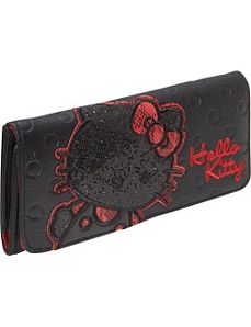 Hello Kitty Polka Dot Embossed Glitter Wallet by Loungefly