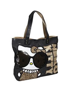 Hello Kitty Leopard with Glasses Tote by Loungefly