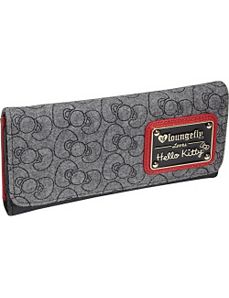 Hello Kitty Gray Quilted Bows Wallet by Loungefly