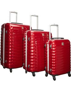 Shiny Vigo 4 Wheeled Framed 3 Piece Luggage Set by IT Luggage