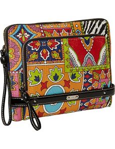 Tina Pvc Tech Clutch Fez Print by Rafe New York
