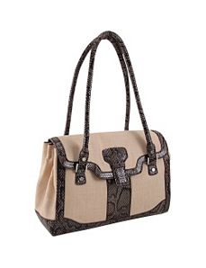 33rd & MAD. Linen Breeze 1/4 Flap Retro Satchel by Koret Handbags
