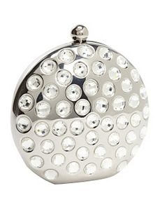 Crystal Round Metal Clutch by Magid