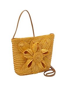 Milan Straw Flower Crossbody by Magid