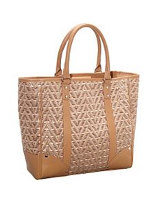 Straw Zig Zag Tapestry Tote by Magid