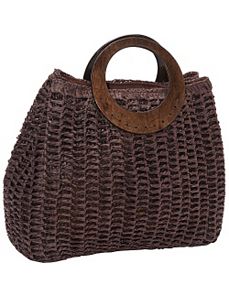 Paper Straw Crochet Bracelet Tote by Magid