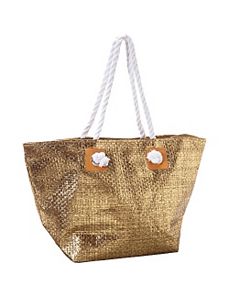 Metallic Paper Value Straw Tote by Magid