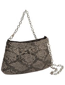 Metal Mesh Animal Print Chain Pouch by Magid