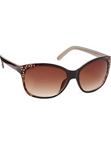 Animal Print Cat Eye w/ Stone Detail Sunglasses by Jessica Simpson Sunwear