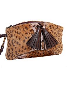 Leopard Faux Fur Mini Purse by Flying Daisies